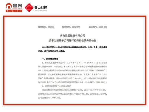 青島雙星代償1000萬助力子公司轉(zhuǎn)型，星聯(lián)科技聚焦技術(shù)服務(wù)與技術(shù)轉(zhuǎn)讓新賽道